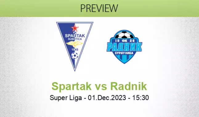 FK Spartak Subotica vs FK Radnički Niš Prediction, Betting Tips and Odds